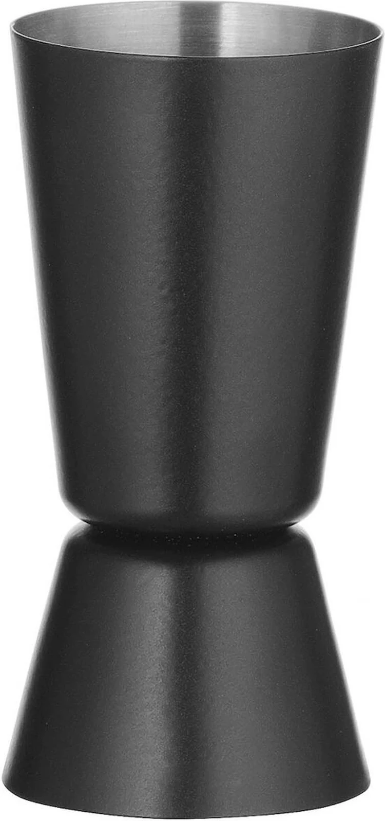 Jigger matës pije, Bar Up, i dyanshëm 25/50 ml inox, lartësi 75 mm Ø40 mm, e zezë