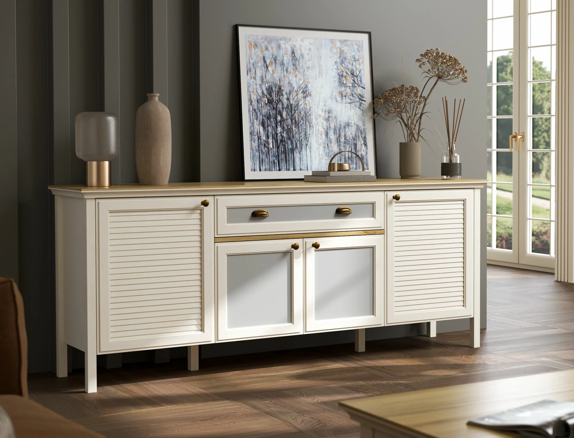 Konsol Skye Decor, FRN-21008, krem, lis, gri