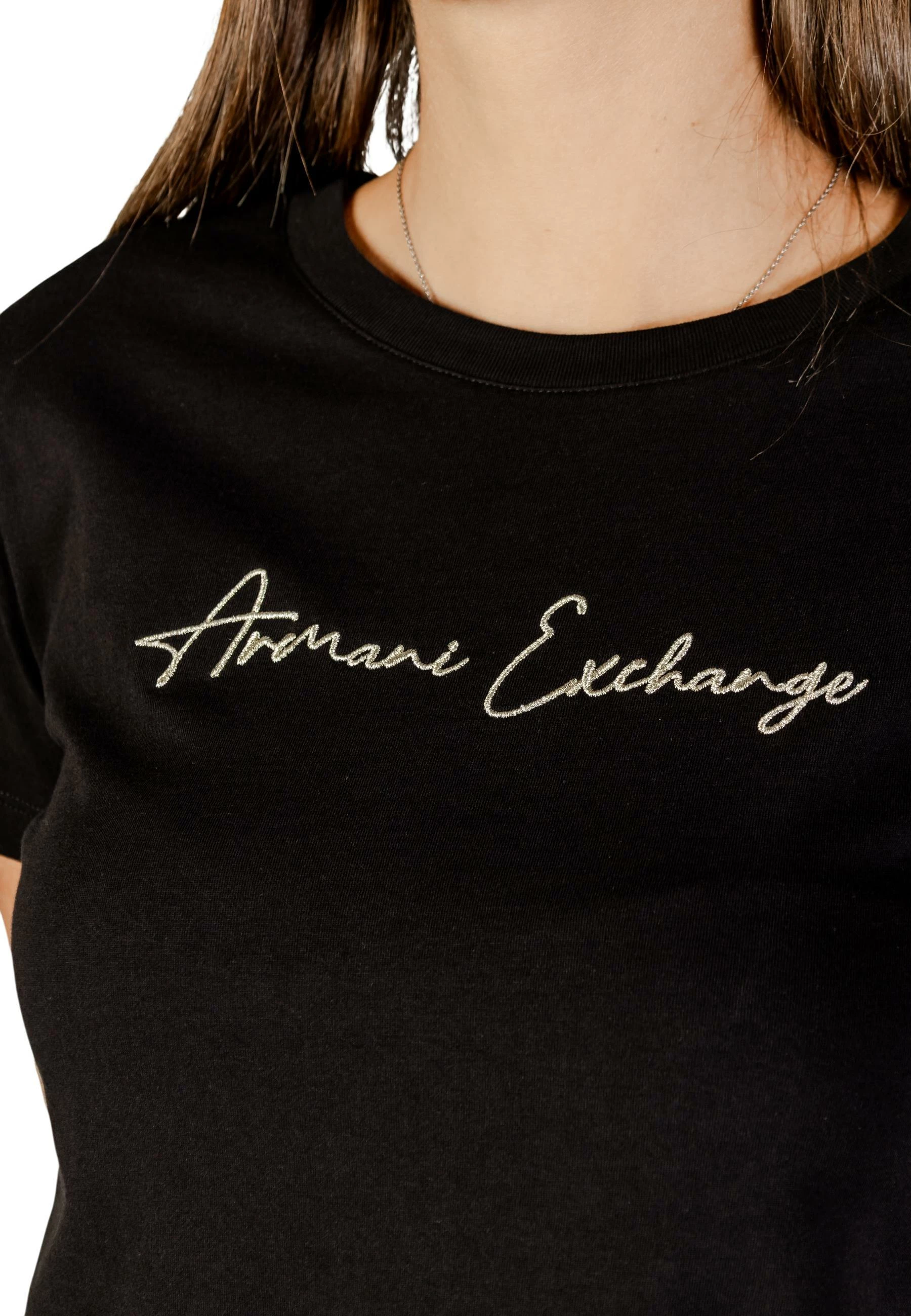 Maicë për femra Armani Exchange XW000839 AF10356, e zezë me ari [Madhësia: XS]