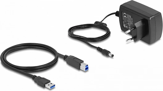 Docking station USB DeLOCK Dual për 2x SATA HDD/SSD, Clone, Card Reader SD/CF, USB 3.2 Gen 1, 2.5/3.5", e zezë