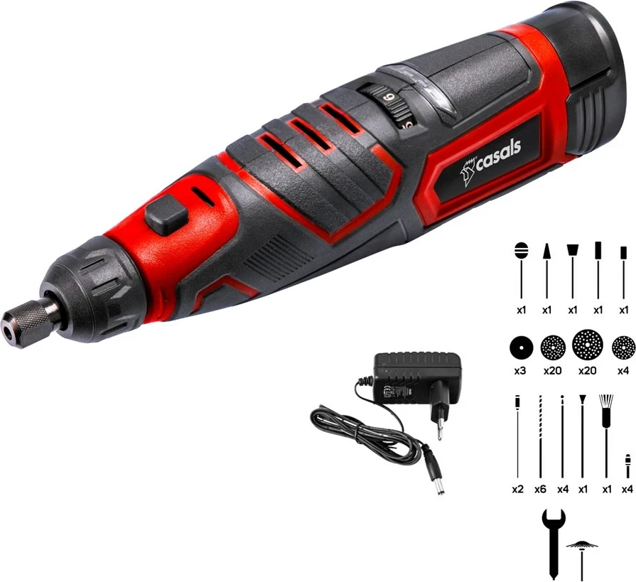 Drejtues elektrik pa kabllo Casals CMG1205BC, 12V me aksesorë