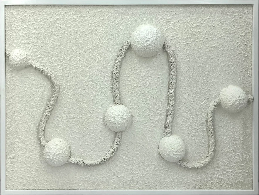 Pikturë dekorative White Clouds, dru, e bardhë, 80x60x7cm