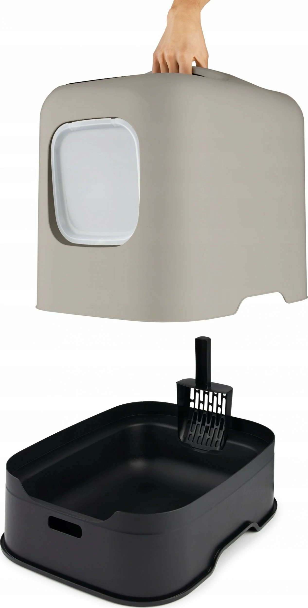Kuti rëre për mace Rotho Cappuccino R90753, me filtër karboni, mbyllje magnetike, 51 x 39.5 x 44.3 cm, bezhë