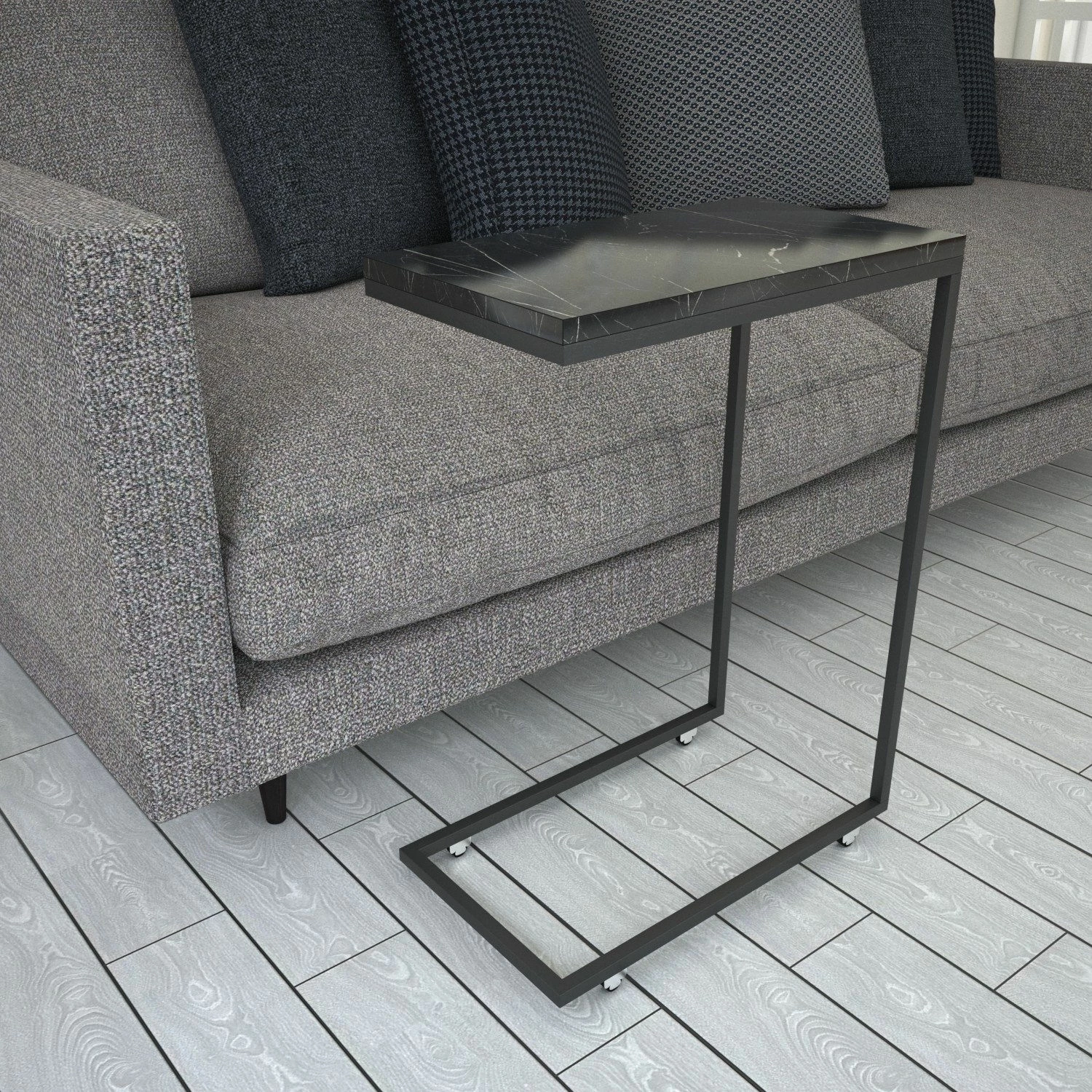 Tavolinë anësore Hanah Home, Callen, mermer i zi