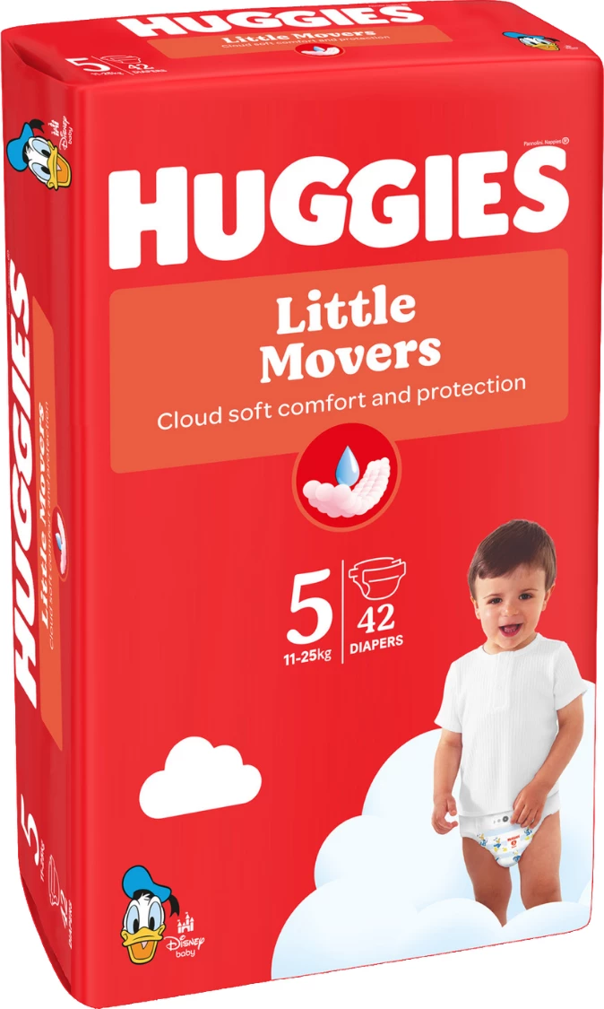 Pelena Huggies® Little Movers 5 (11-25kg), 42 copë