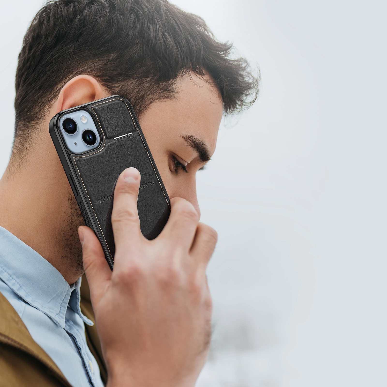 Mbështjellës Dux Ducis Rafi Mag për iPhone 14 Plus, me MagSafe, RFID Blocker, e zezë