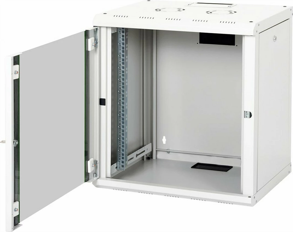 Kabinet rack muri EQUIP Pro Mount 12U, 19", 600x450 mm, me xham të kalitur, RAL7035 gri e çelët