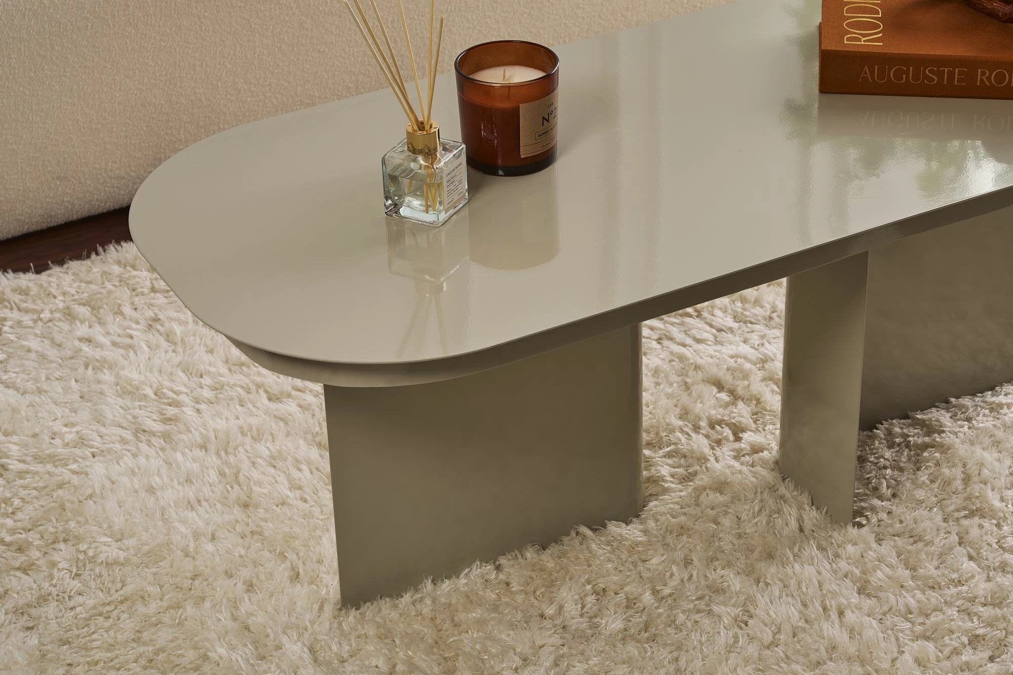 Tavolinë kafeje, ngjyrë taupe, Skye Decor, SHB-010-B, 120x45x44cm