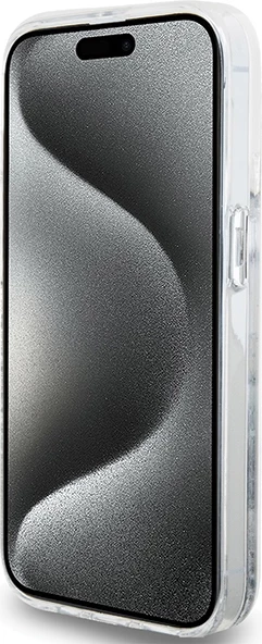 Mbështjellës Hello Kitty Liquid Glitter Charms për iPhone 14 Pro, argjendtë