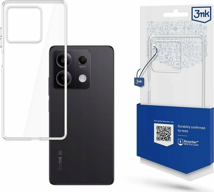 Mbështjellës 3MK Armor Case për Redmi Note 13 4G, transparent