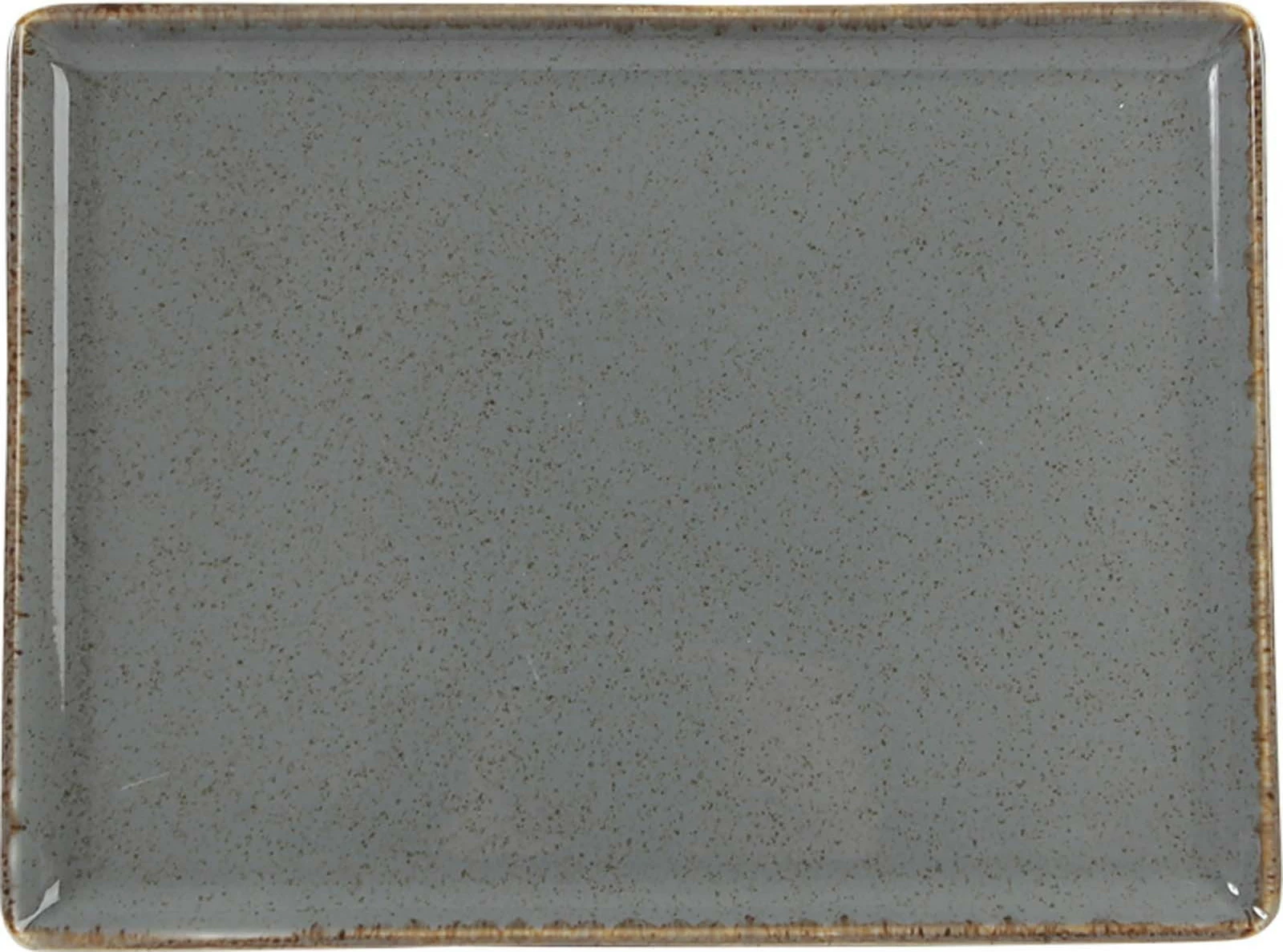 Tabaka drejtkëndore Porland Seasons Stone 350x260 mm porcelan, gri e errët, set 6 copë
