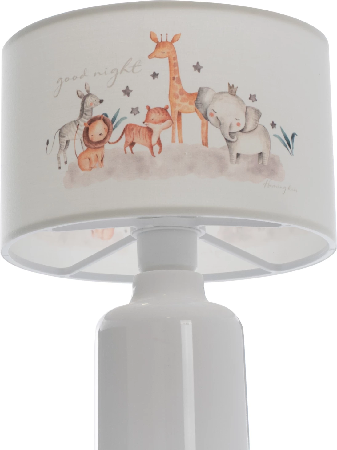 Llambë tavoline për fëmijë, FH7577.06, cilindrike, ngjyrë e bardhë, Φ24x32H