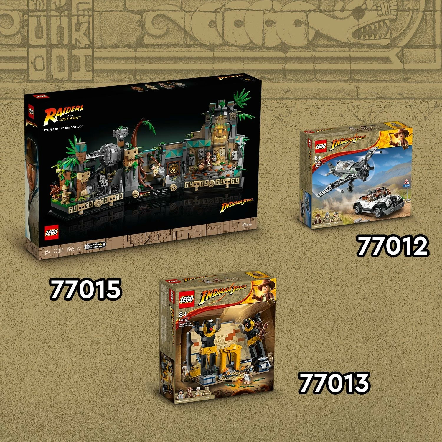 Set ndërtimi LEGO Indiana Jones 77013, Escape from the Lost Tomb, shumëngjyrësh