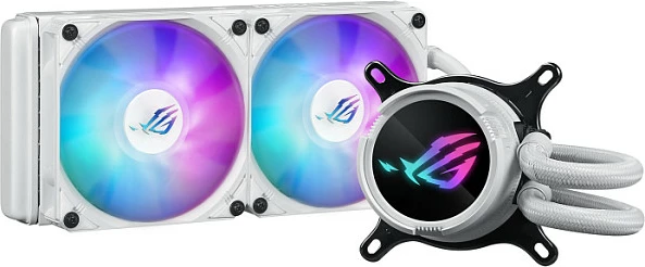 Ftohës me lëng ASUS ROG Strix LC III 240 ARGB, 240mm, ekran LCD, i bardhë