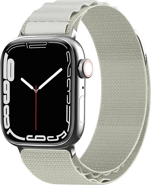 Rrip Alpine për Apple Watch Hurtel, plastikë, kapëse çeliku, 38/40/41 mm, argjend