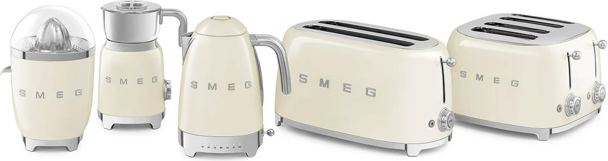 Toaster SMEG TSF03CREU, 4 feta, 2000W, krem