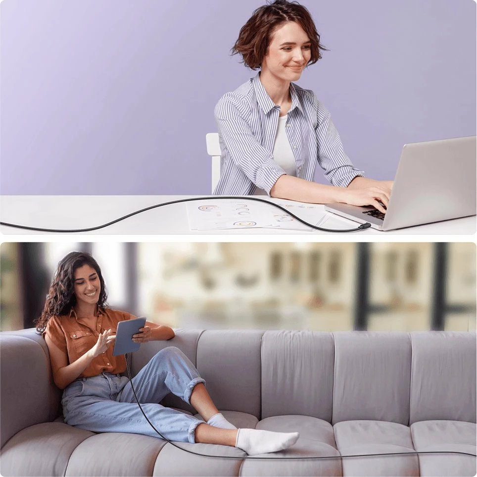 Kabllo USB-C në USB-C Joyroom S-CC100A14 100W 1.2 m, e zezë