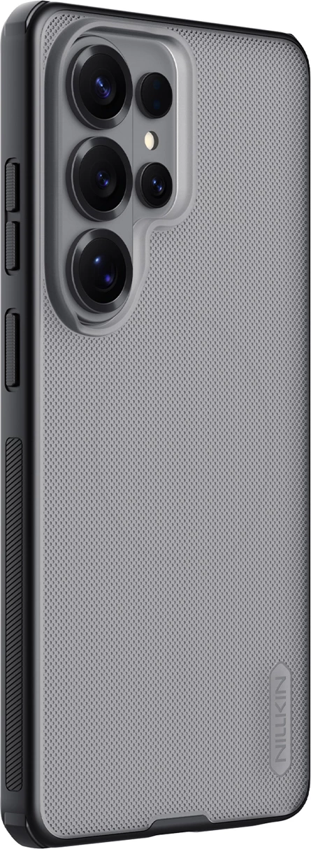 Mbështjellës Nillkin Super Frosted Shield Pro për Samsung Galaxy S26 Ultra, hibrid PC+TPU, finish mat, e zezë transluçente, në kuti