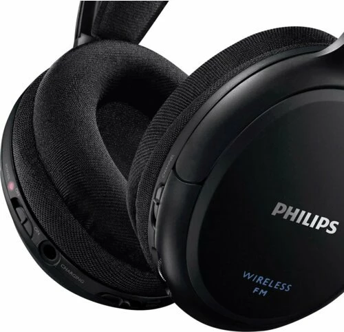 Kufje Philips SHC5200/10 pa tela, radio FM, me mikrofon, 14 h, 100 m, të zeza