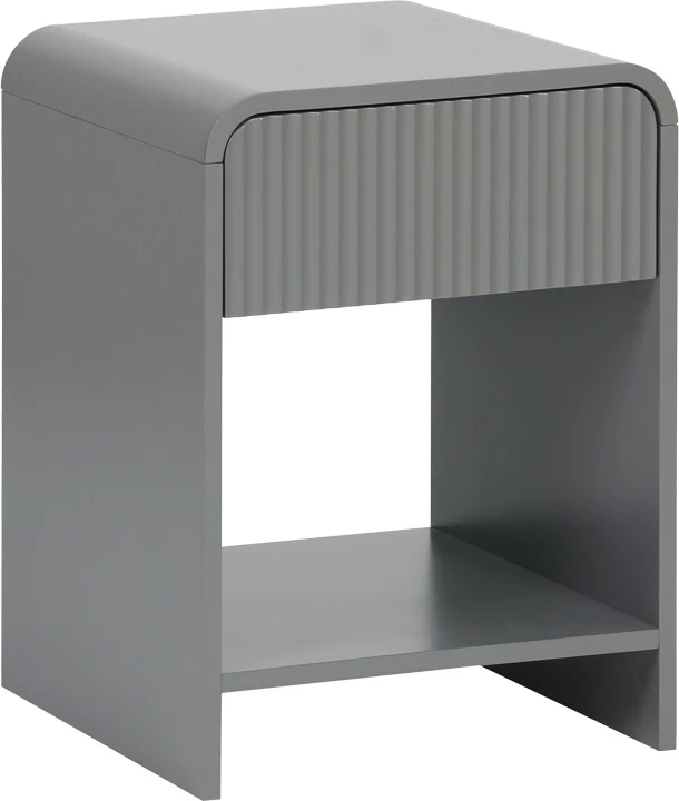 Komodinë nate Zeplen, MDF, ngjyrë gri, 40x40x53cm