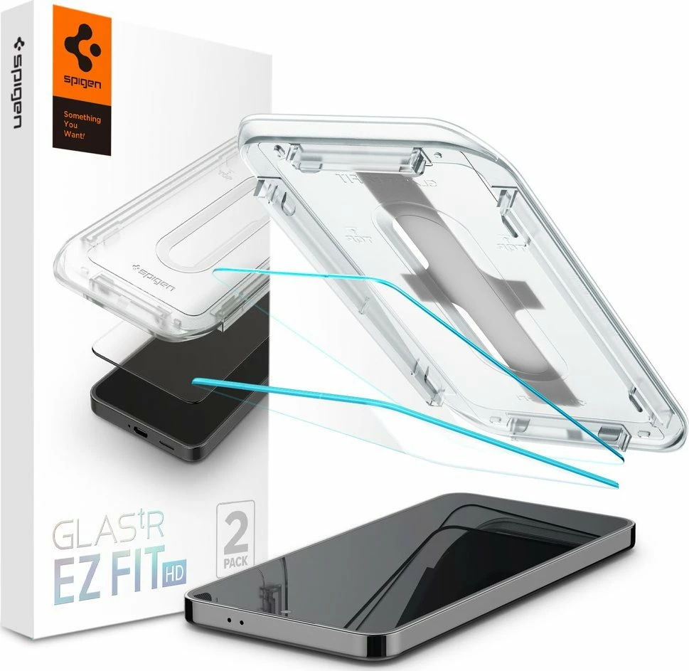 Mbrojtës ekrani Spigen GLAS.tR EZ Fit HD për Samsung Galaxy S24, xham i kalitur, transparent, 2 copë