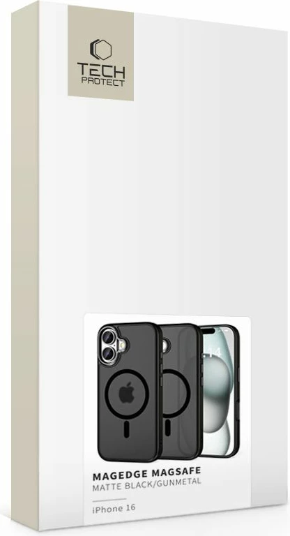 Mbështjellës Tech-Protect MagEdge për iPhone 16, MagSafe, gjysmë-transparent