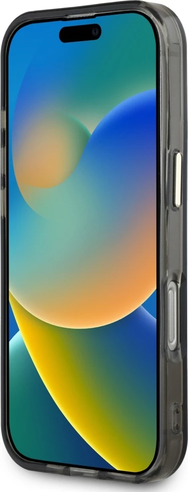 Mbështjellës Guess IML Metal Mountain Logo MagSafe për iPhone 16 Pro Max, zi
