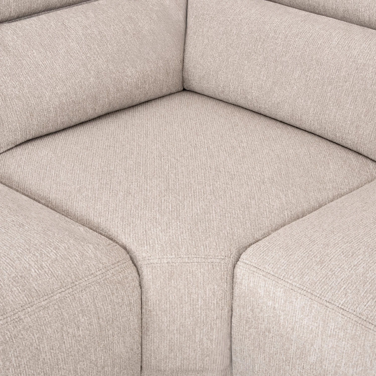 Këndore e majtë 5-vendëshe me recline, stof ecru, LUNARIS CD3316.02L, 307x267x94H