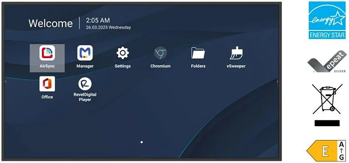 Ekran komercial ViewSonic CDE14-2C 86", 4K LCD, Android, 24/7, Wi‑Fi, anti-glare, i zi