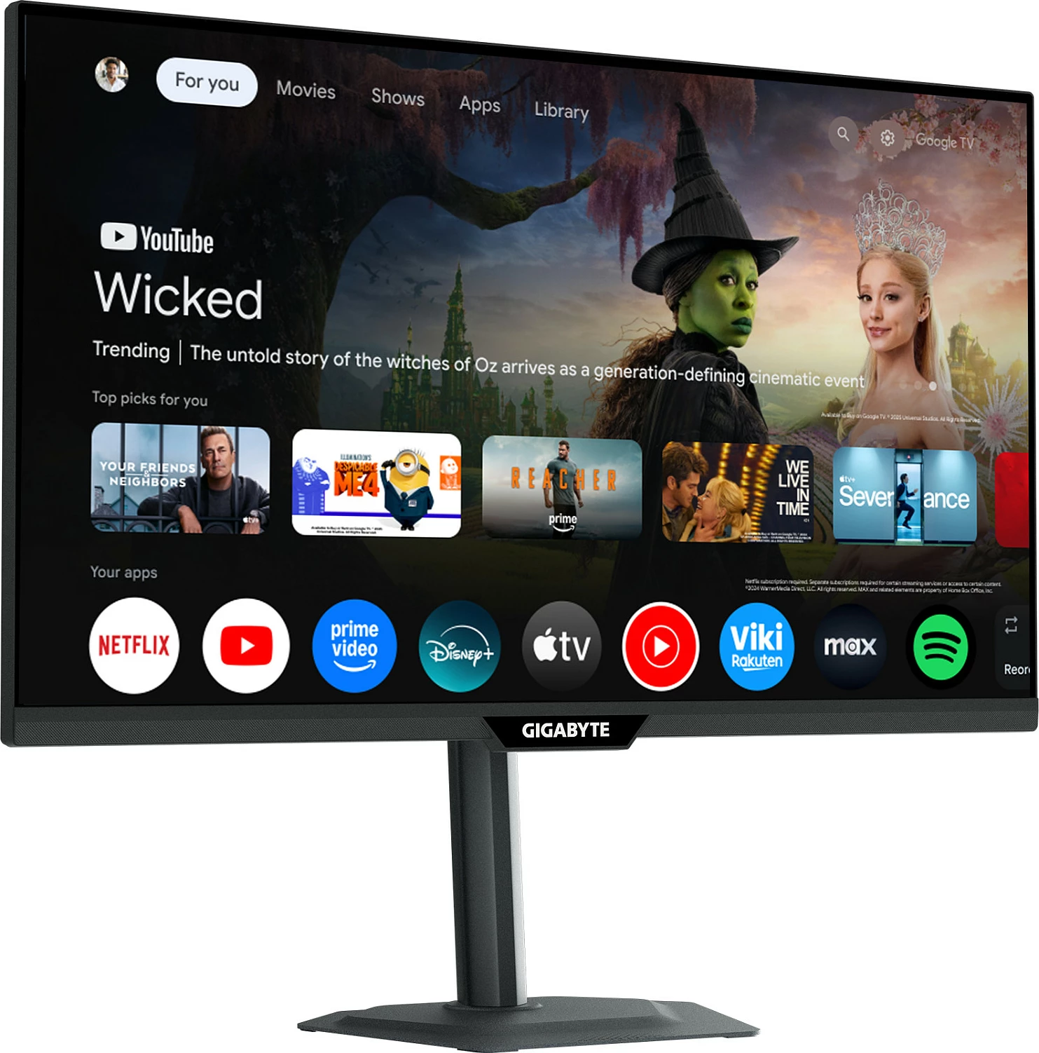 Monitor smart Gigabyte M27QS 27" QHD 180Hz 1ms, Google TV, IPS, i zi