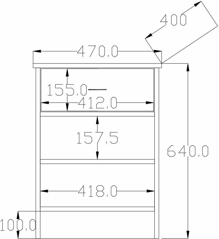 Komodinë nate Skye Decor, Rb-168-03, ngjyrë e bardhë mat