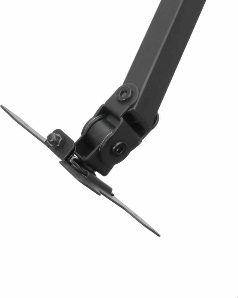 Mbajtës tavoline për 2 monitorë Art RAMM L-25 13–27\", VESA 100x100, max 10 kg, me raf për laptop, i zi