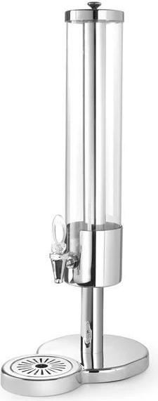 Dispenser lëngu, Fine Dine, 5 L, çelik inox me tub akulli, argjendtë