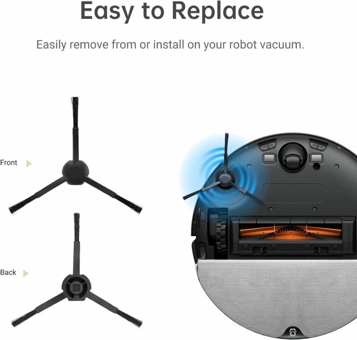 Furçë anësore DREAME RSB9 për D10 Plus/D10s/L10sU, 2 copë, e zezë