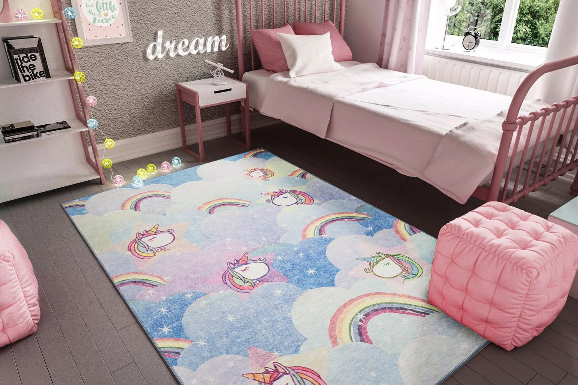 Qilim (210 x 310) Conceptum Hypnose, chenille i hollë, ngjyrë blu AL 108