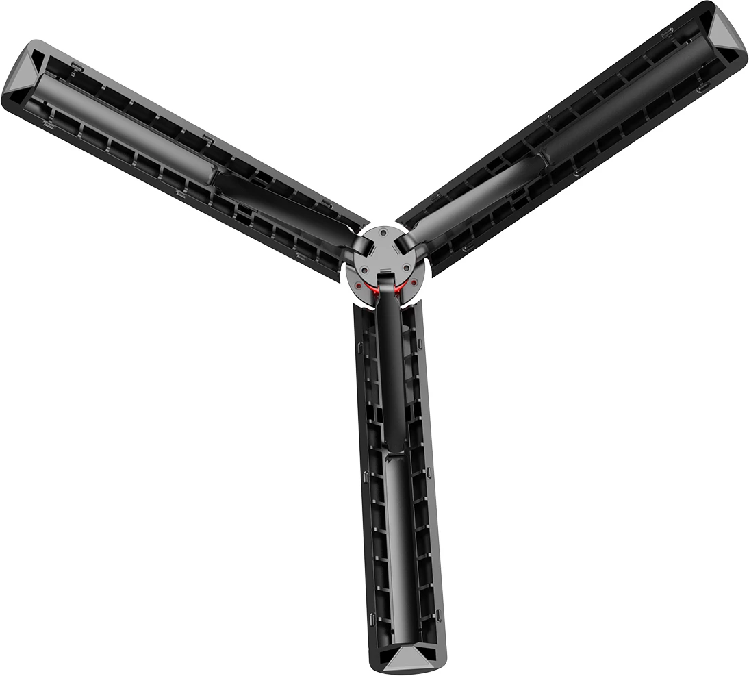 Selfie stick Hurtel WC13YDS tripod teleskopik 1.3m me dy llampa dhe mbajtëse telefoni, zi