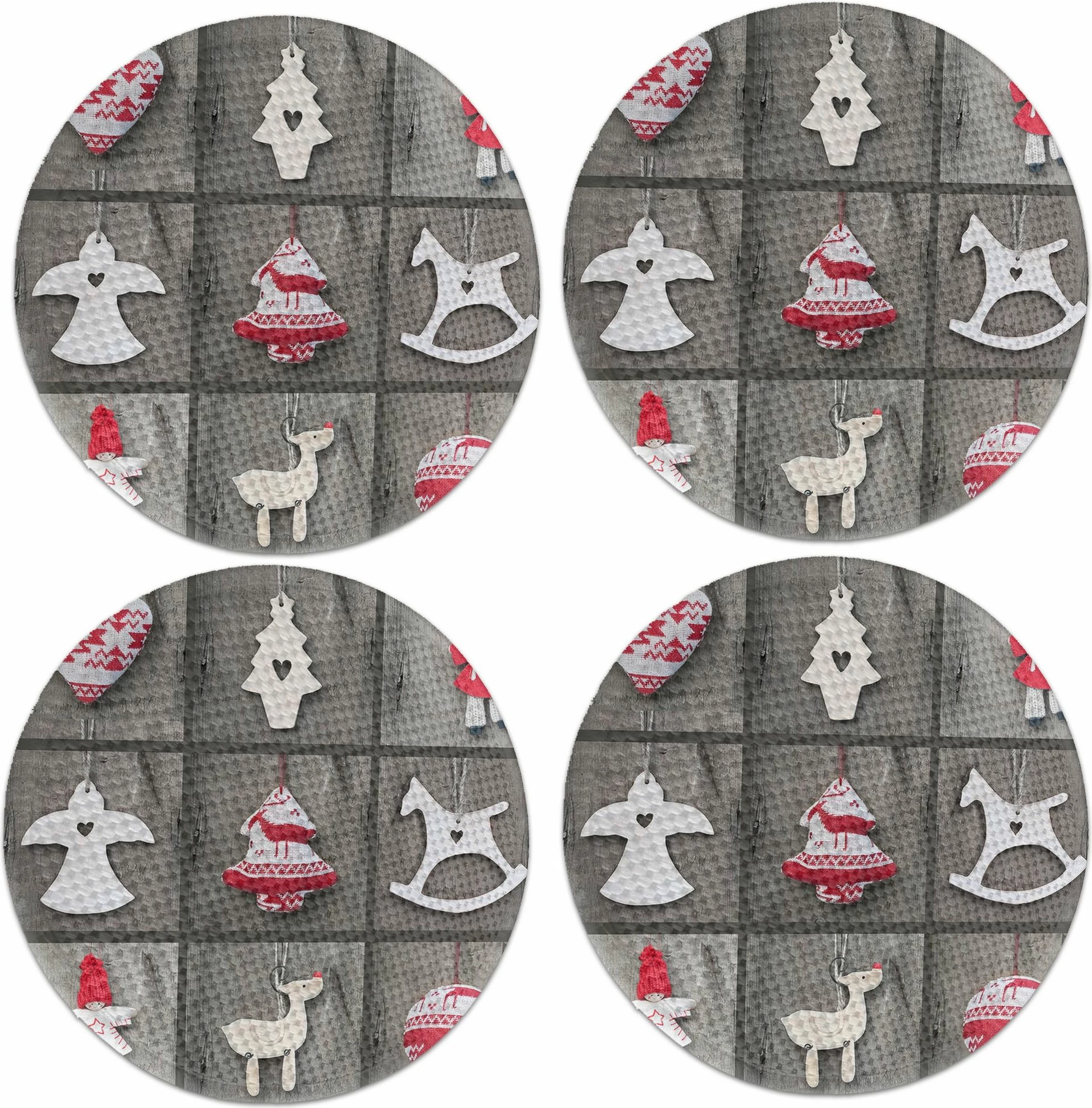 Set 4 copë mbrojtëse tavoline Hermia Concept, shumëngjyrëshe, 37cm