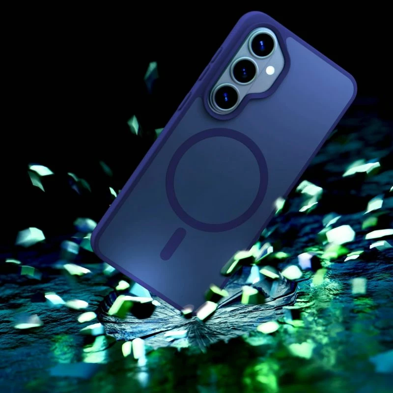 Kapak telefoni 3mk Smoke MagCase për Samsung Galaxy S26, navy blue