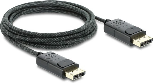 Kabllo DisplayPort DeLOCK 1.4, 2 m, 8K 60Hz, e thurur, e zezë