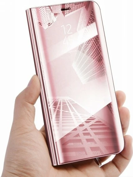 Mbështjellës Phone Case ONASI Clear View për Samsung Galaxy A70/A705, pink
