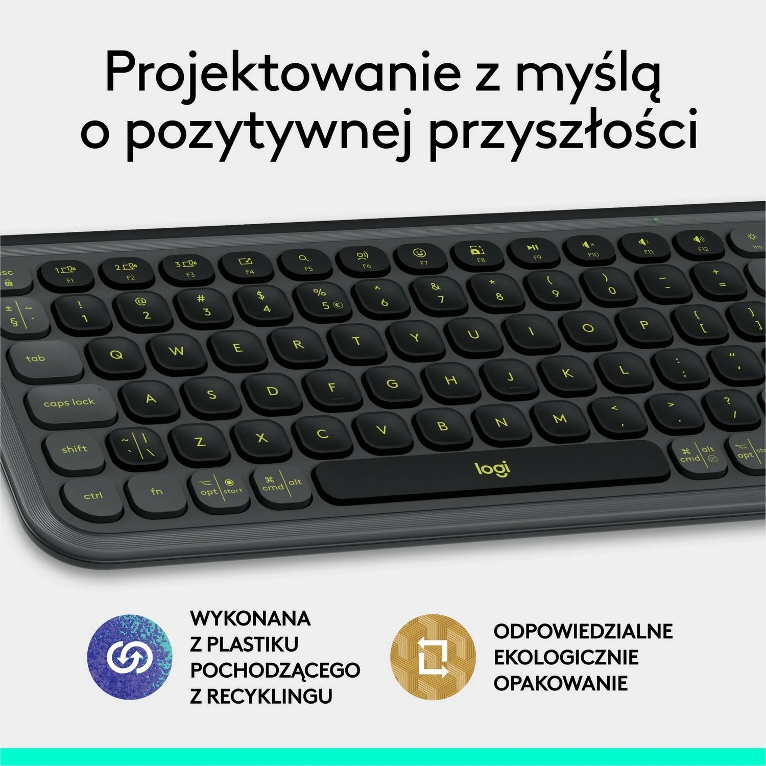 Tastierë Logitech POP ICON Keys, wireless, grafit