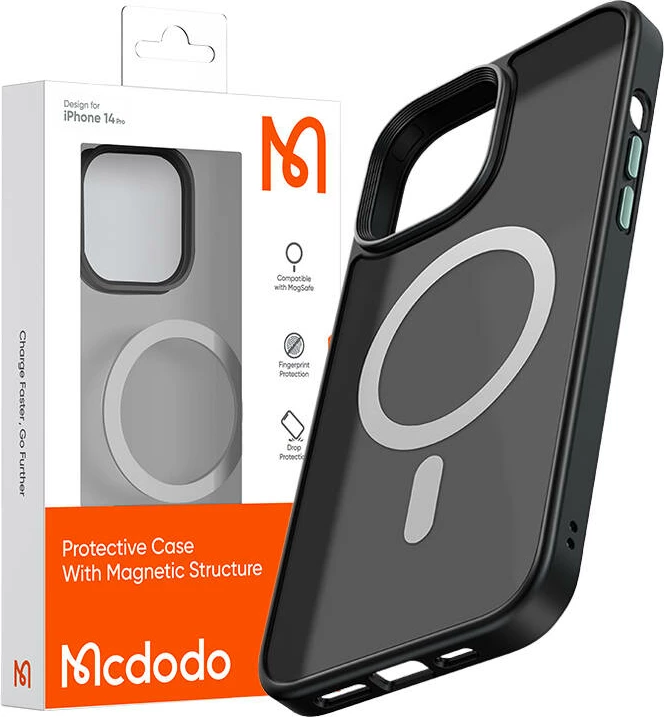 Mbështjellës magnetik McDodo PC-3101 për iPhone 14 Plus, i zi