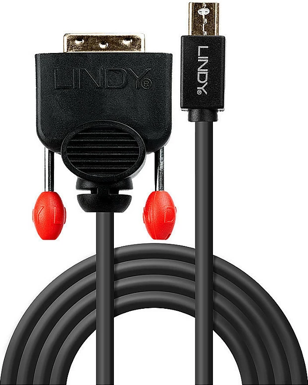 Kabllo LINDY Mini DisplayPort në DVI-D, 3m, 1920x1200, e zezë