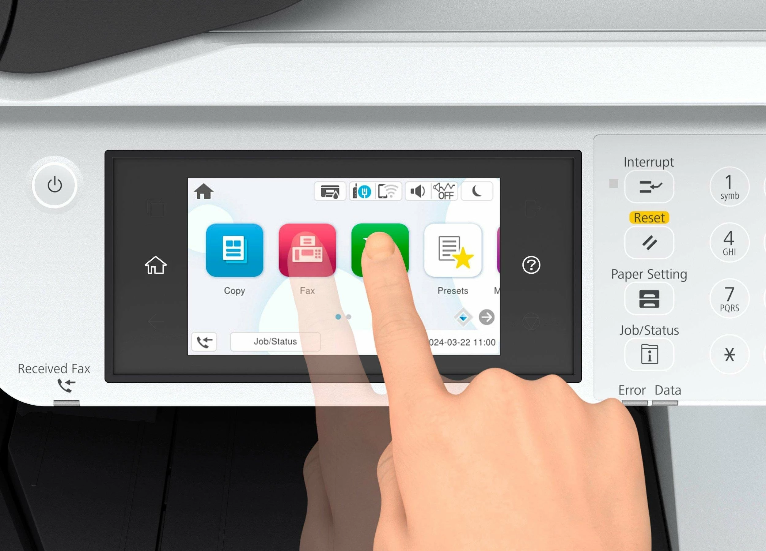 Printer multifunksional Epson WorkForce Pro EM-C7100DWF C11CL35401, inkjet A3+, CISS, Wi‑Fi, Duplex, Fax, i bardhë