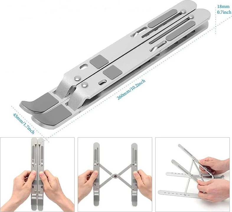 Mbajtëse Laptopi prej Alumini e Palosshme me Dizajn Ergonomik