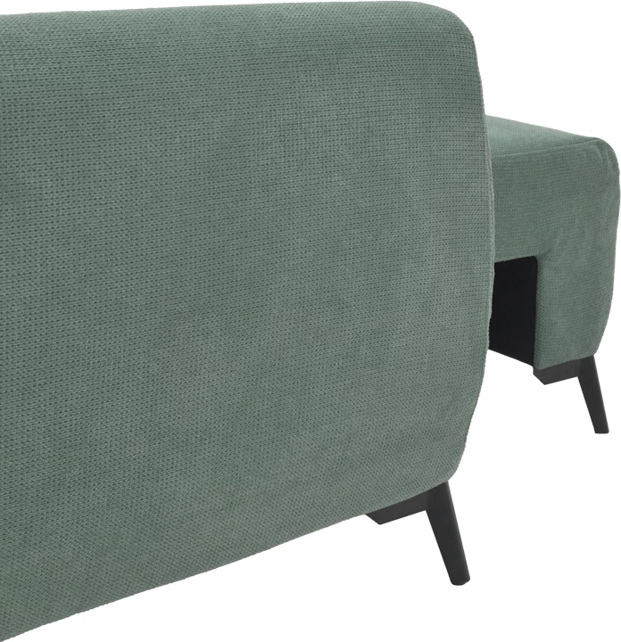 Divan treshe me hapësirë ruajtëse, ngjyrë mente, 286x204x93cm