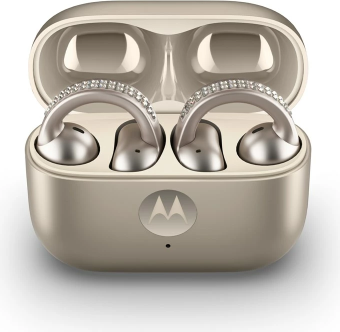 Kufje Motorola moto buds loop, wireless, Bluetooth, me kapëse për vesh, Bezhe