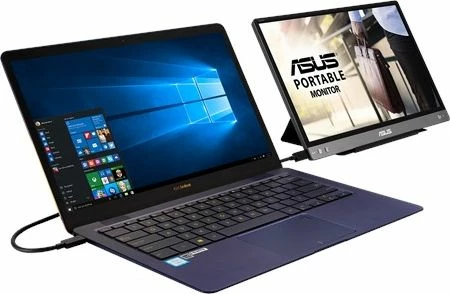 Monitor portativ Asus ZenScreen MB14AC 14" Full HD IPS USB-C, ngjyrë e zezë, me kabllo USB Type-C