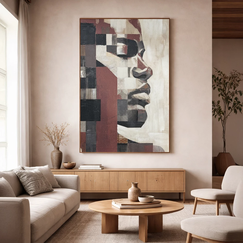 Pikturë dekorative ISIS, shumëngjyrëshe, kanavacë dhe dru, 80x3x120cm