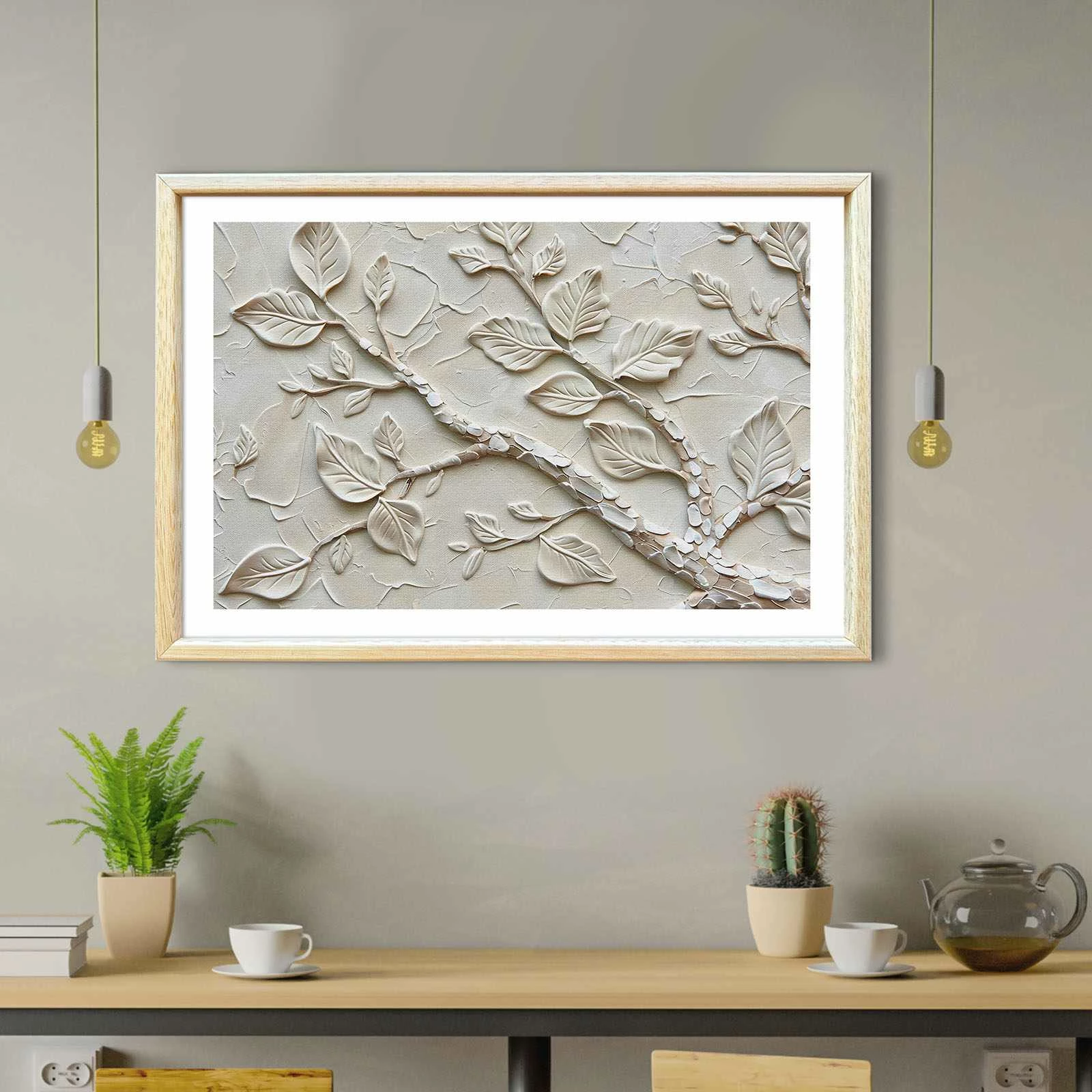 Pikturë dekorative me kornizë, MDF, Wallity, Ahswabisabi-037, 42x62cm